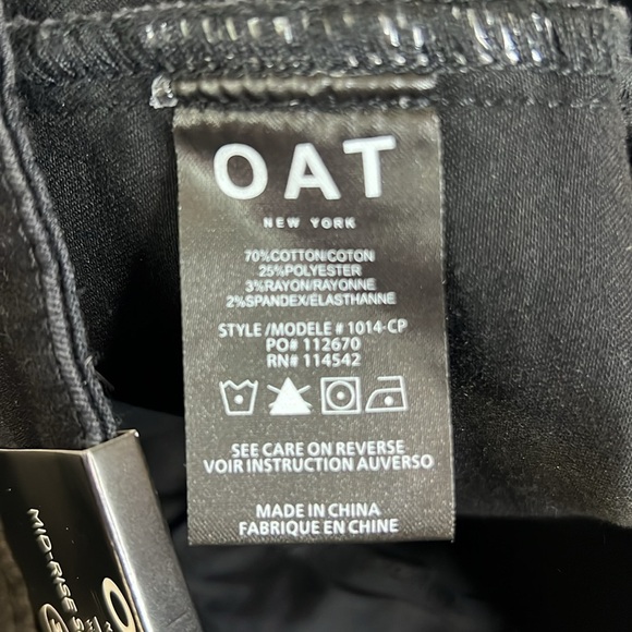 OAT New York Cargo Utilitarian Mid Rise Skinny Ankle Jeans Size 30 In Black - Picture 11 of 11